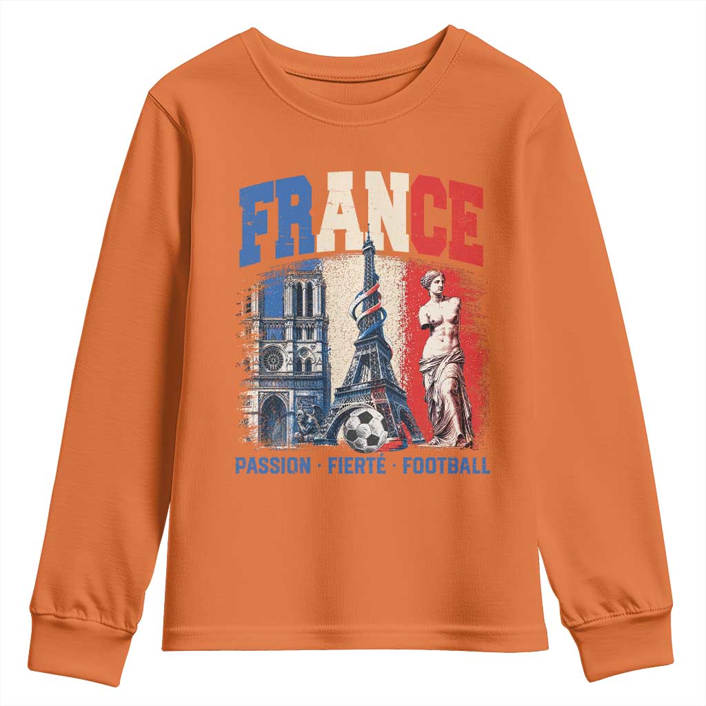 France Soccer Fan Passion Youth Sweatshirt Fierté Football French Supporter Gift