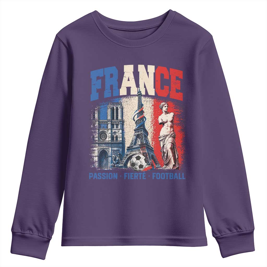 France Soccer Fan Passion Youth Sweatshirt Fierté Football French Supporter Gift