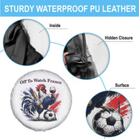 Funny French Rooster Soccer Fan Spare Tire Cover Off To Watch France