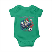Funny French Rooster Soccer Fan Baby Onesie Off To Watch France