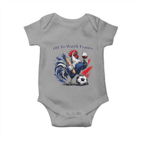 Funny French Rooster Soccer Fan Baby Onesie Off To Watch France