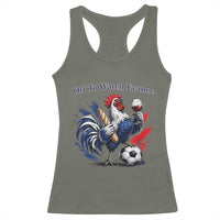 Funny French Rooster Soccer Fan Racerback Tank Top Off To Watch France