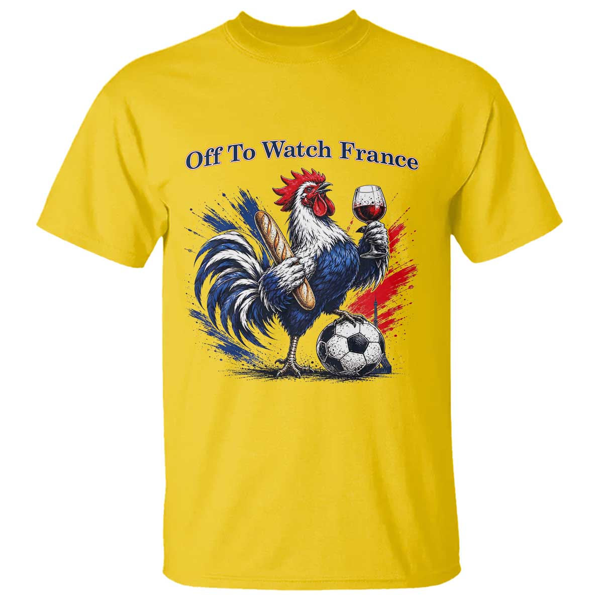 Funny French Rooster Soccer Fan T Shirt Off To Watch France