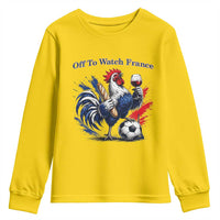 Funny French Rooster Soccer Fan Youth Sweatshirt Off To Watch France