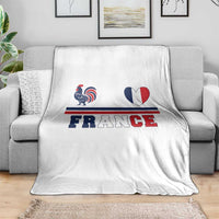 Patriotic France Soccer Fan Throw Blanket Fierté Football Française