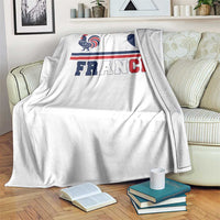 Patriotic France Soccer Fan Throw Blanket Fierté Football Française