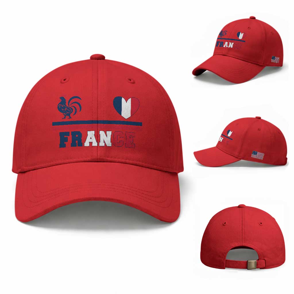 Patriotic France Soccer Fan Baseball Cap Fierté Football Française