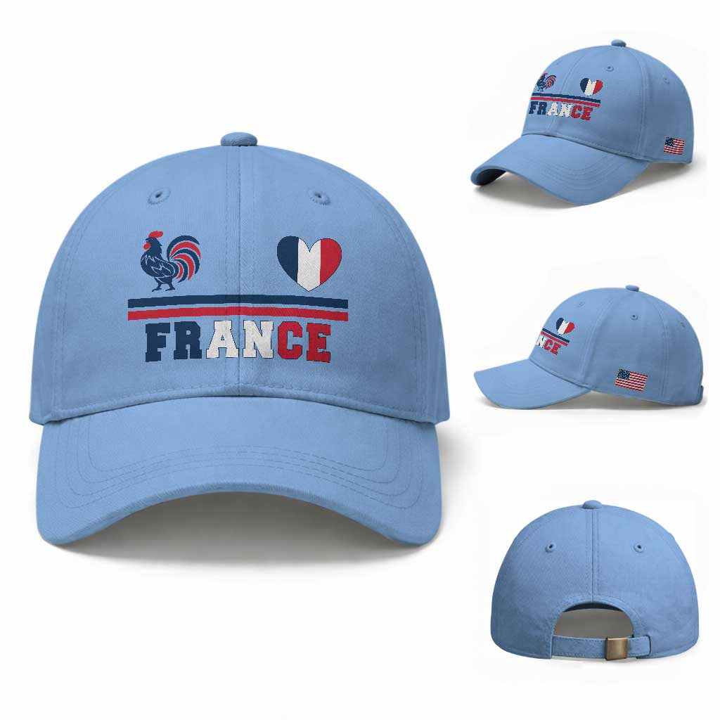 Patriotic France Soccer Fan Baseball Cap Fierté Football Française
