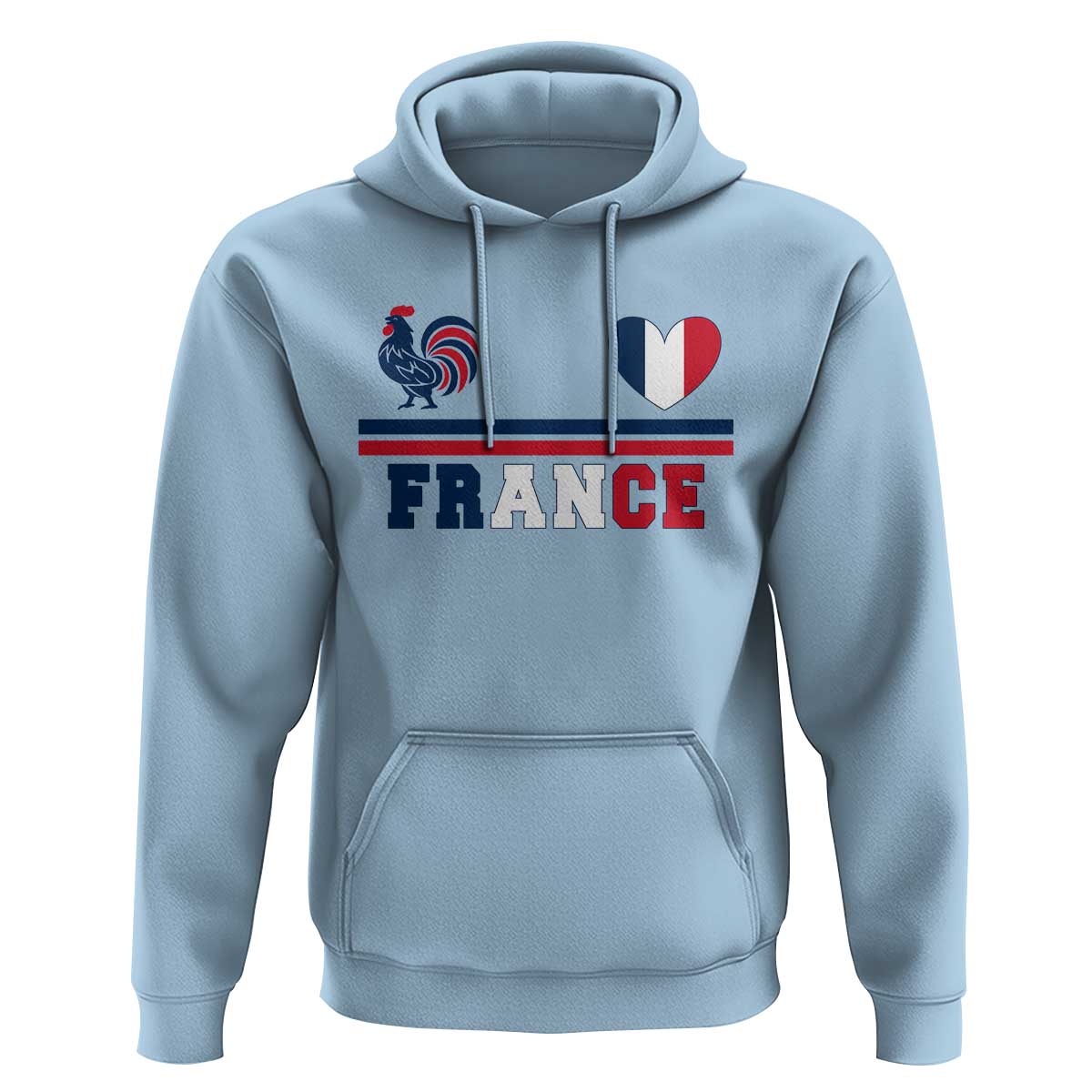 Patriotic France Soccer Fan Hoodie Fierté Football Française