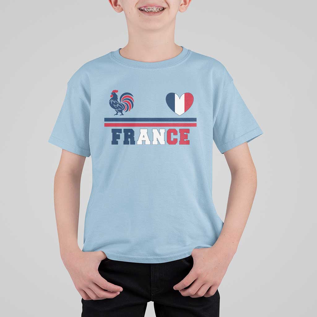 Patriotic France Soccer Fan T Shirt For Kid Fierté Football Française