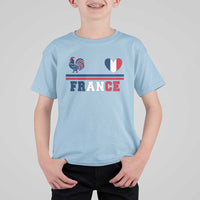 Patriotic France Soccer Fan T Shirt For Kid Fierté Football Française