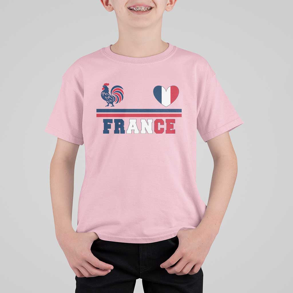 Patriotic France Soccer Fan T Shirt For Kid Fierté Football Française