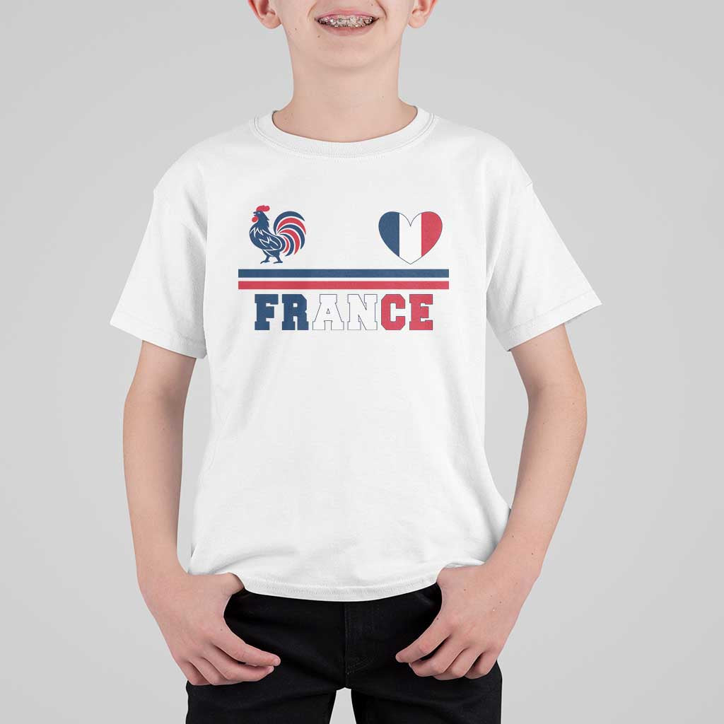 Patriotic France Soccer Fan T Shirt For Kid Fierté Football Française
