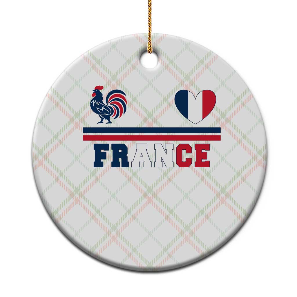 Patriotic France Soccer Fan Ceramic Ornament Fierté Football Française