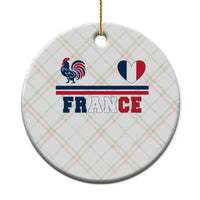Patriotic France Soccer Fan Ceramic Ornament Fierté Football Française