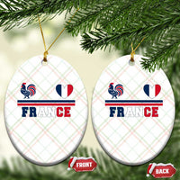 Patriotic France Soccer Fan Ceramic Ornament Fierté Football Française