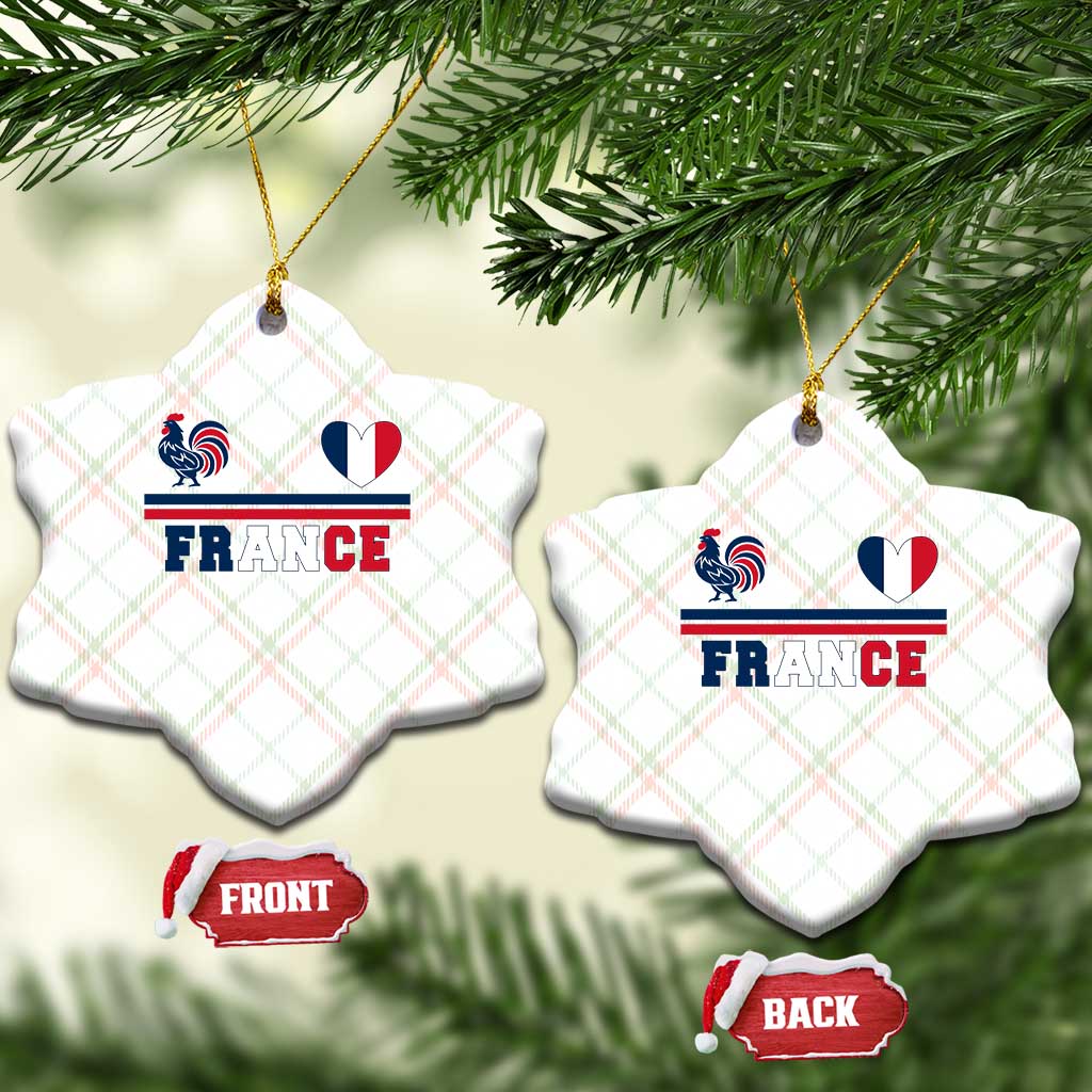 Patriotic France Soccer Fan Ceramic Ornament Fierté Football Française