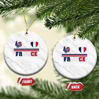 Patriotic France Soccer Fan Ceramic Ornament Fierté Football Française