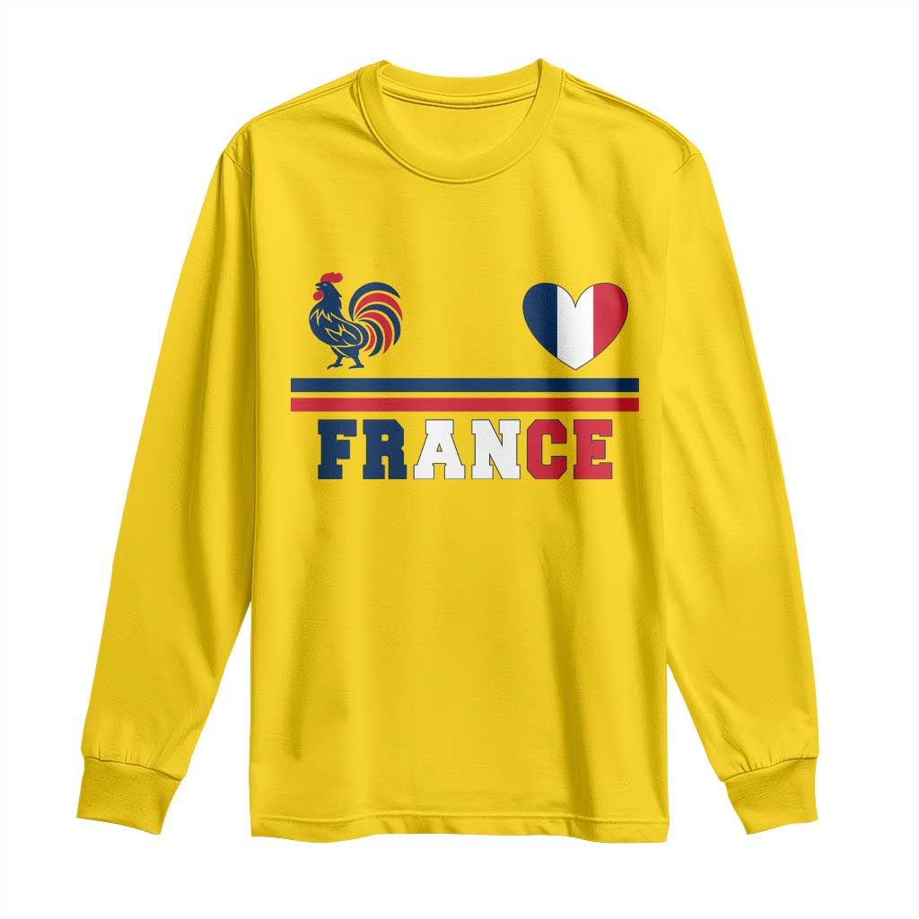 Patriotic France Soccer Fan Long Sleeve Shirt Fierté Football Française