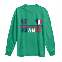 Patriotic France Soccer Fan Long Sleeve Shirt Fierté Football Française