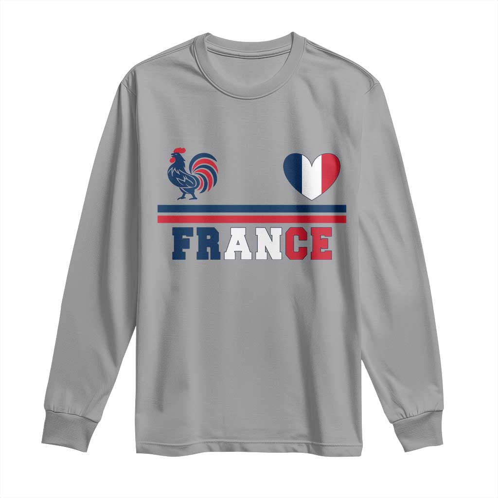 Patriotic France Soccer Fan Long Sleeve Shirt Fierté Football Française