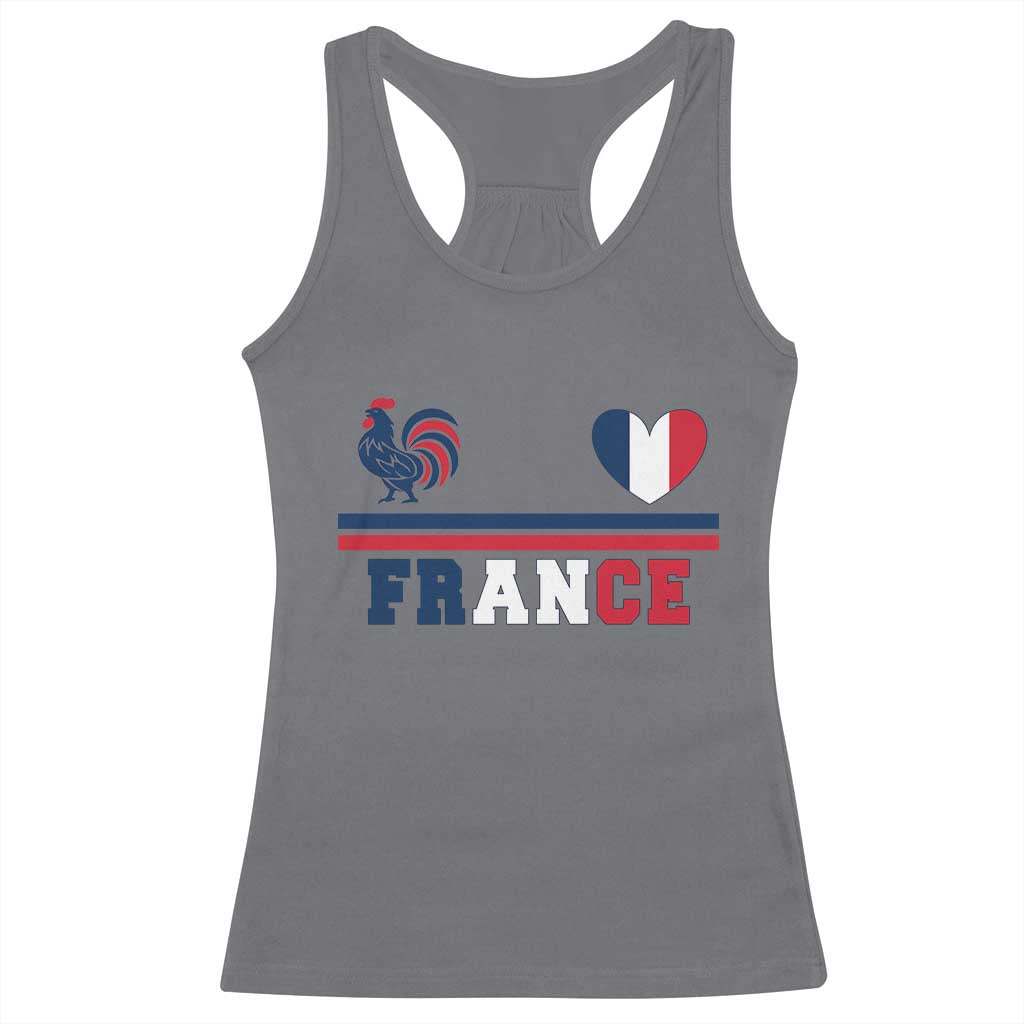 Patriotic France Soccer Fan Racerback Tank Top Fierté Football Française