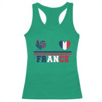 Patriotic France Soccer Fan Racerback Tank Top Fierté Football Française
