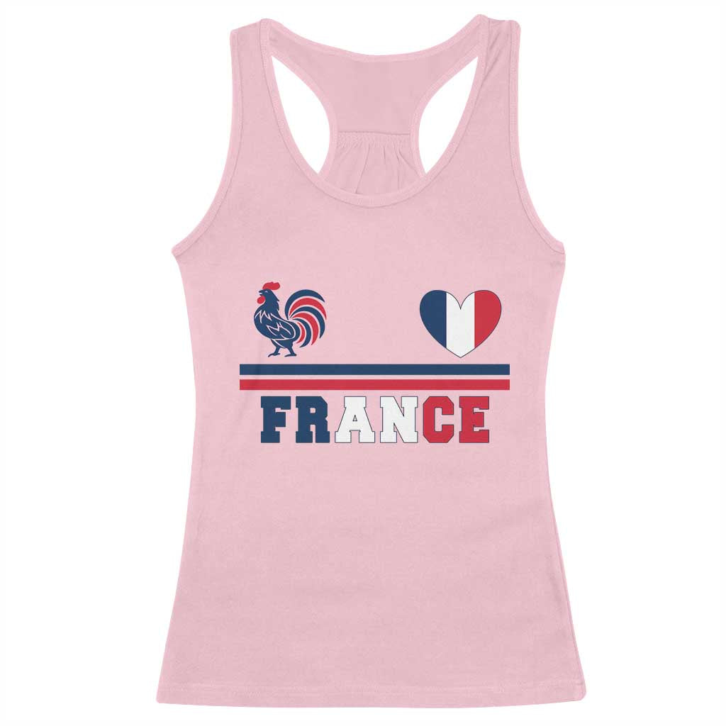 Patriotic France Soccer Fan Racerback Tank Top Fierté Football Française