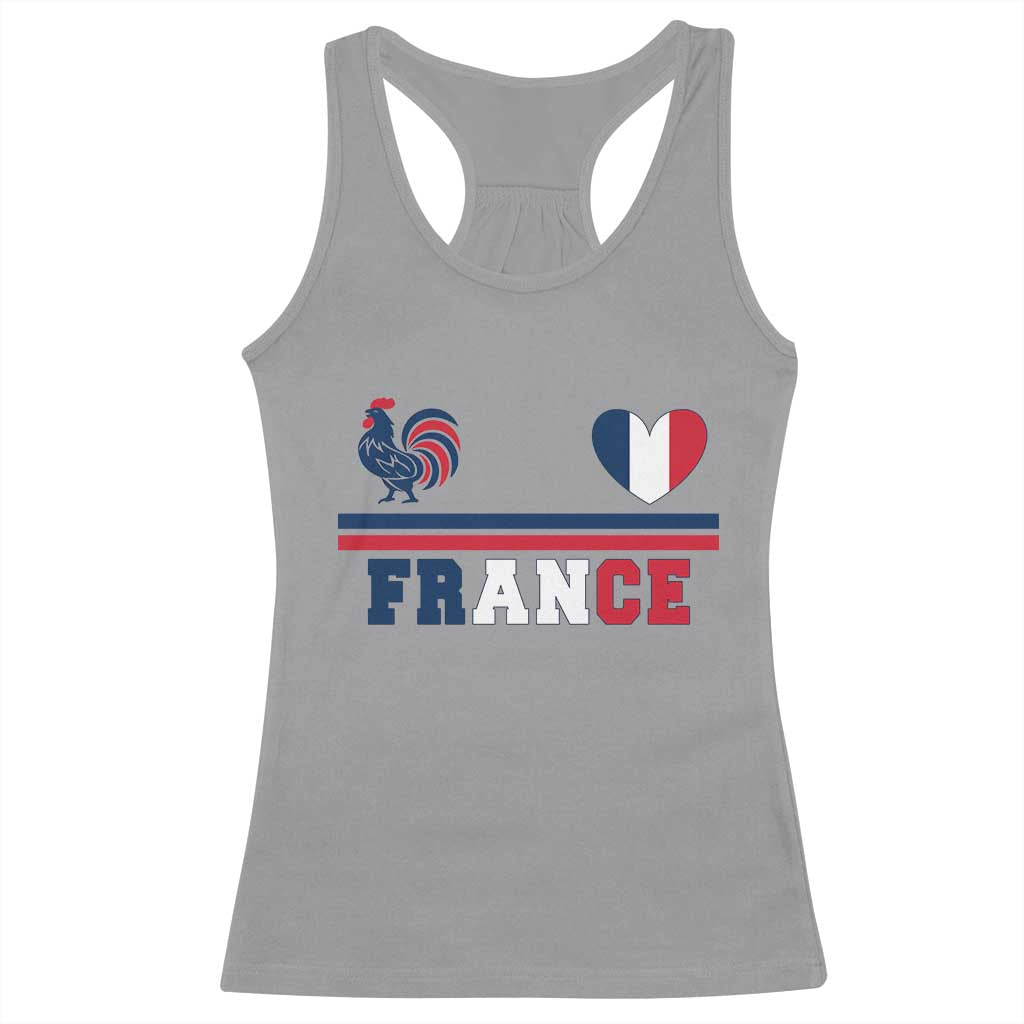 Patriotic France Soccer Fan Racerback Tank Top Fierté Football Française