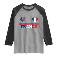 Patriotic France Soccer Fan Raglan Shirt Fierté Football Française