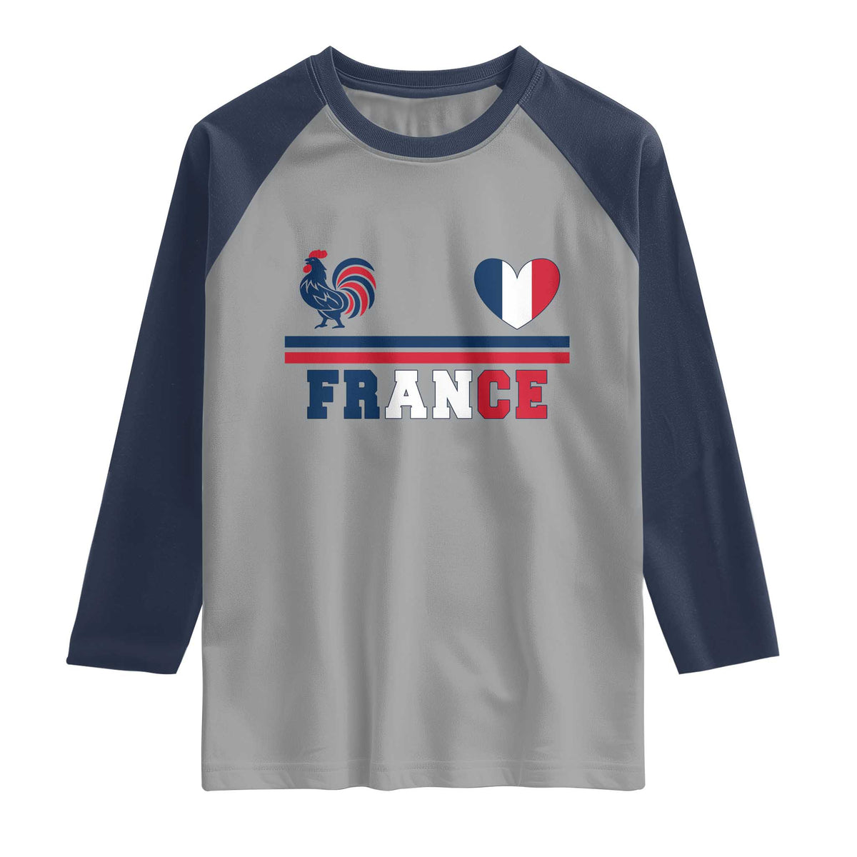Patriotic France Soccer Fan Raglan Shirt Fierté Football Française