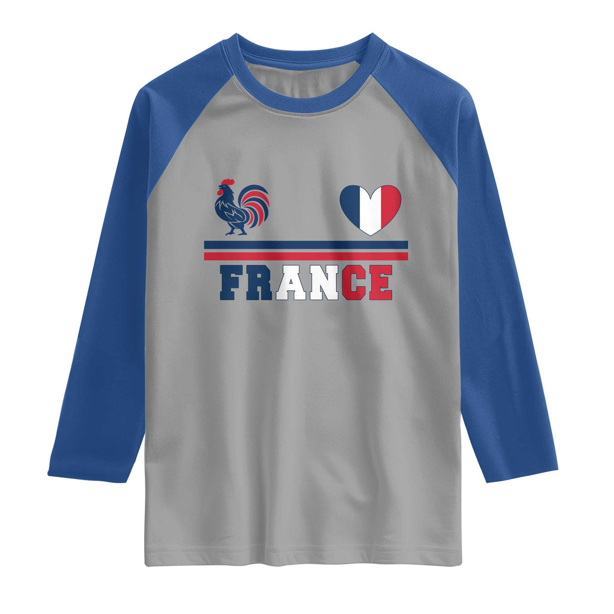 Patriotic France Soccer Fan Raglan Shirt Fierté Football Française