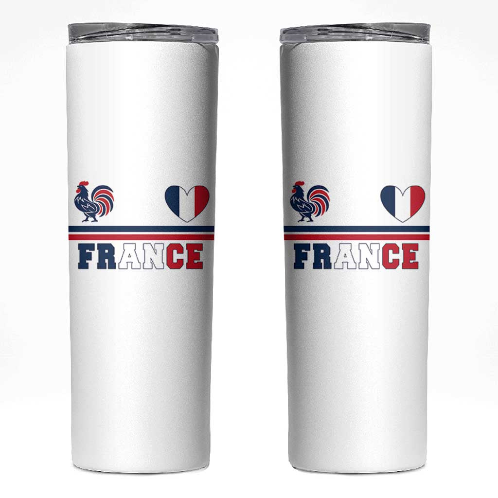 Patriotic France Soccer Fan Skinny Tumbler Fierté Football Française