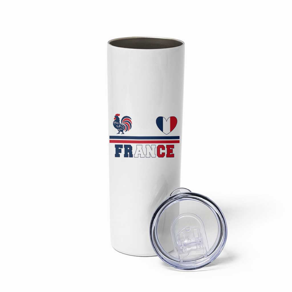 Patriotic France Soccer Fan Skinny Tumbler Fierté Football Française