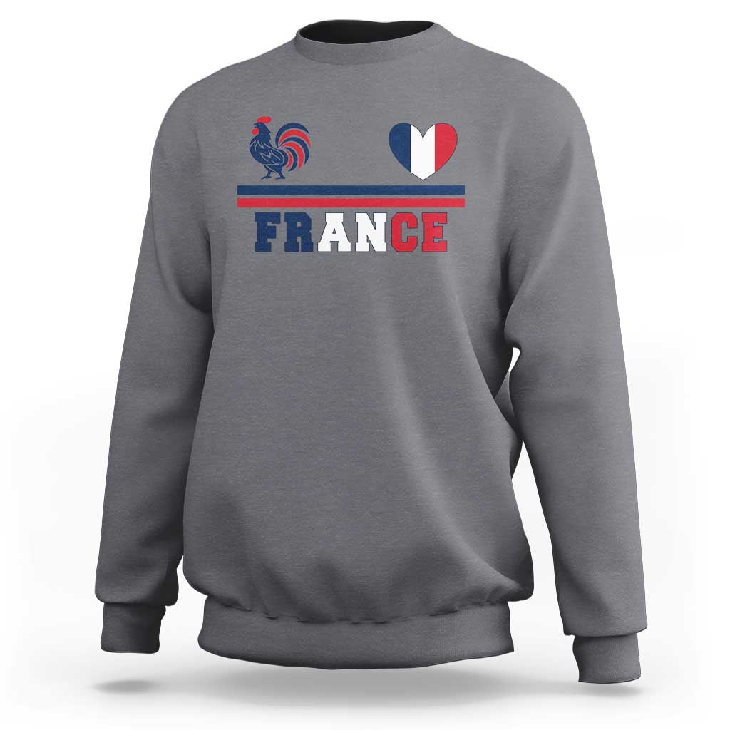 Patriotic France Soccer Fan Sweatshirt Fierté Football Française