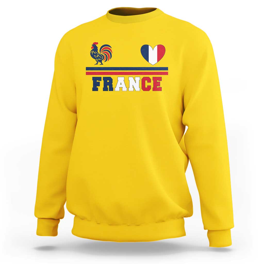 Patriotic France Soccer Fan Sweatshirt Fierté Football Française