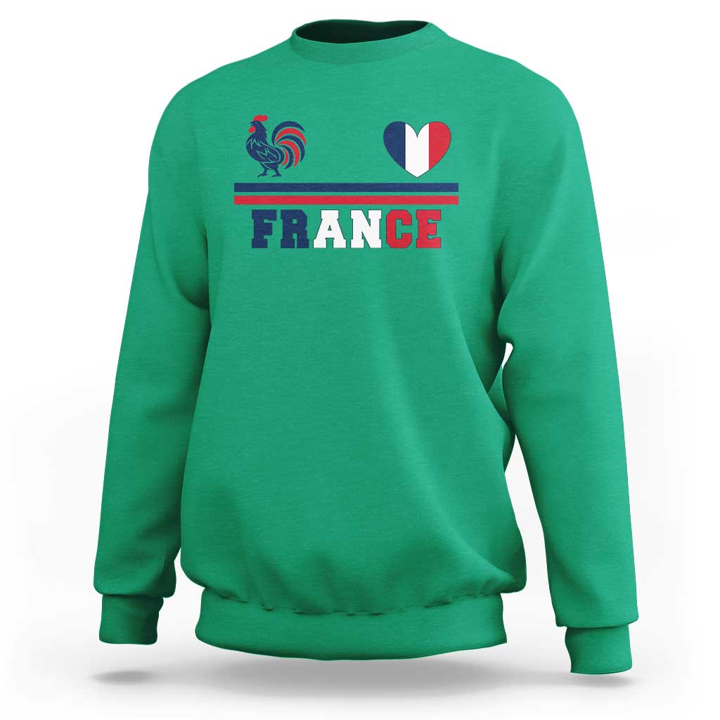 Patriotic France Soccer Fan Sweatshirt Fierté Football Française