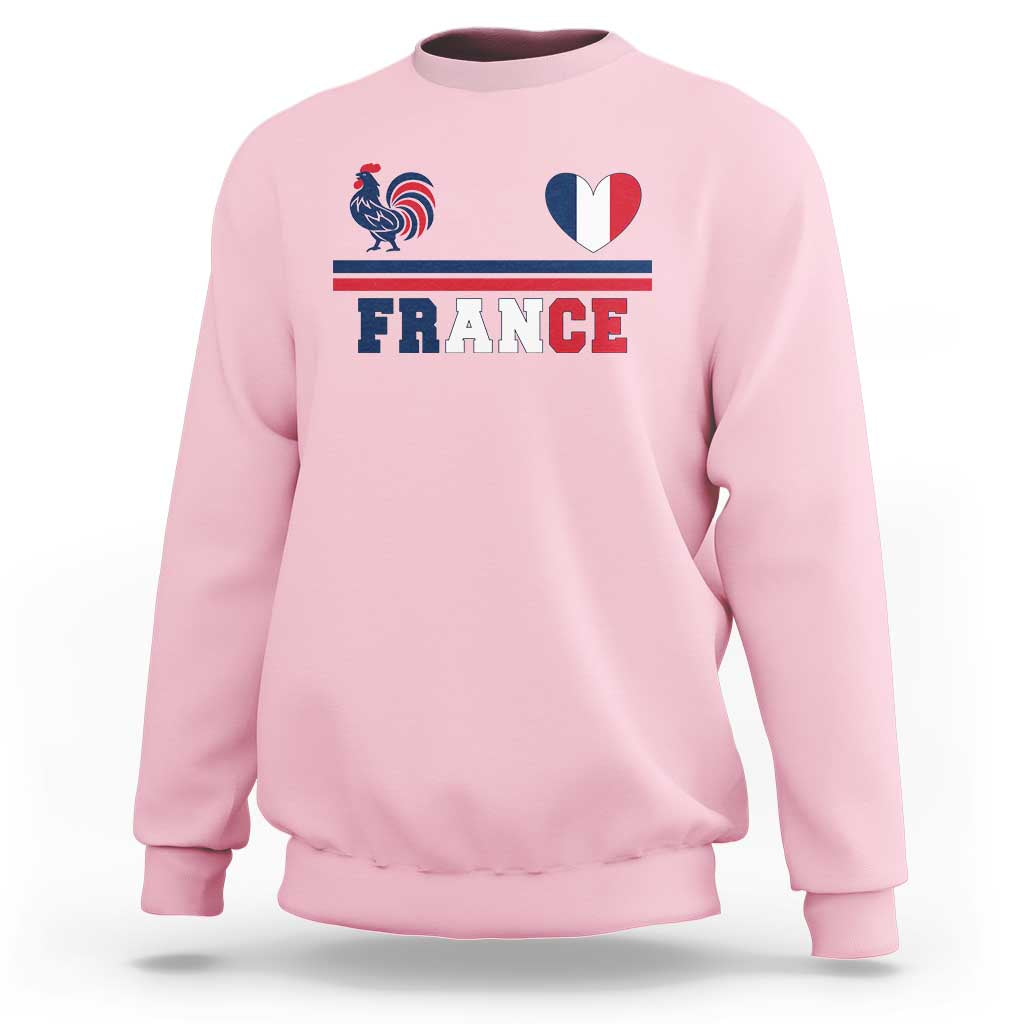 Patriotic France Soccer Fan Sweatshirt Fierté Football Française