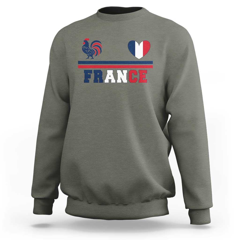 Patriotic France Soccer Fan Sweatshirt Fierté Football Française