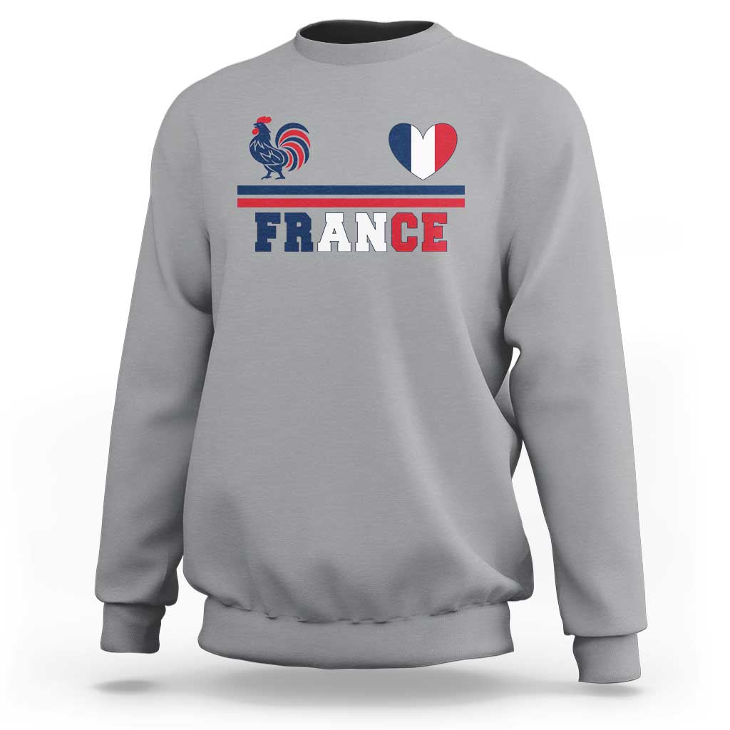 Patriotic France Soccer Fan Sweatshirt Fierté Football Française