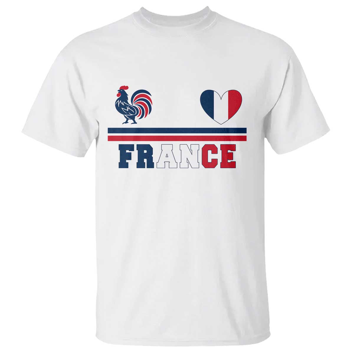 Patriotic France Soccer Fan T Shirt Fierté Football Française
