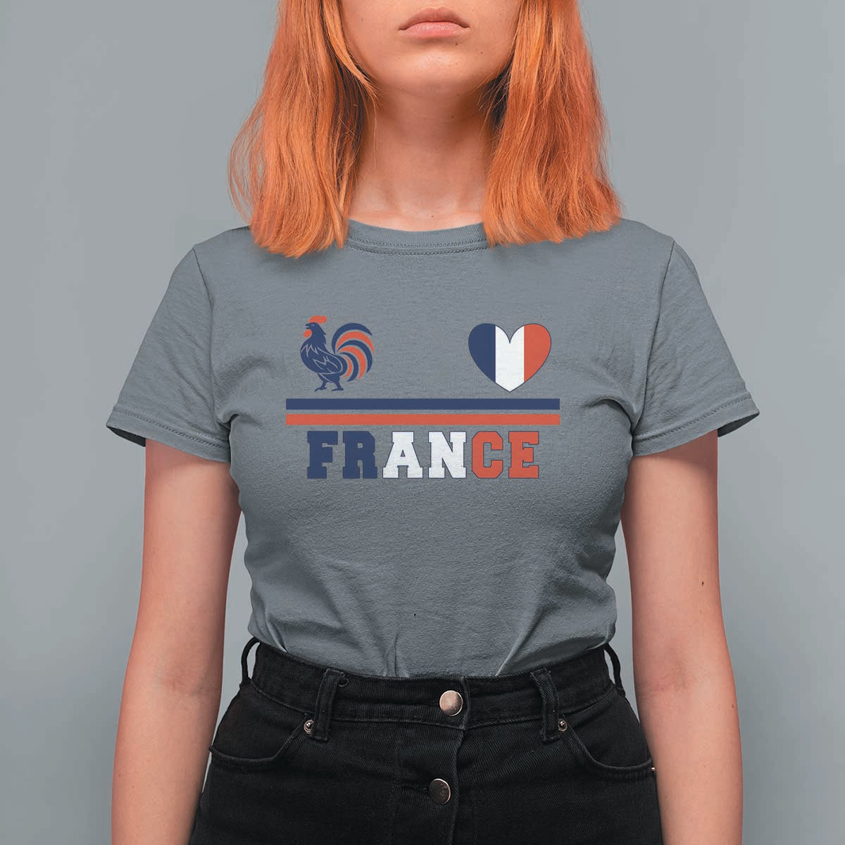 Patriotic France Soccer Fan T Shirt For Women Fierté Football Française