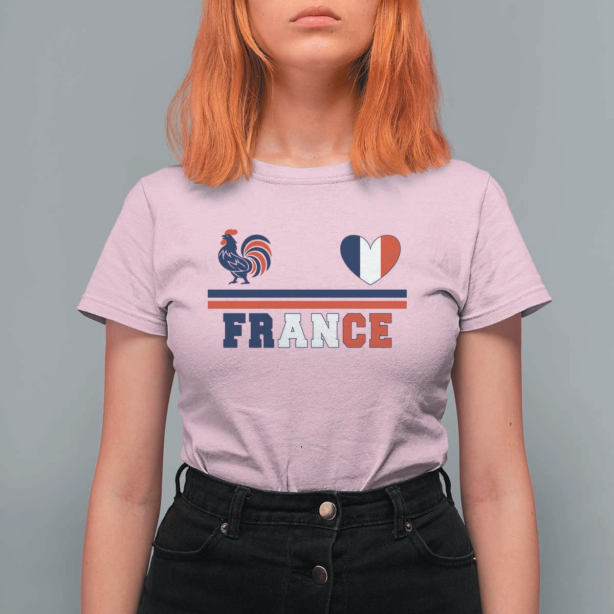 Patriotic France Soccer Fan T Shirt For Women Fierté Football Française