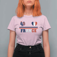 Patriotic France Soccer Fan T Shirt For Women Fierté Football Française