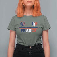 Patriotic France Soccer Fan T Shirt For Women Fierté Football Française