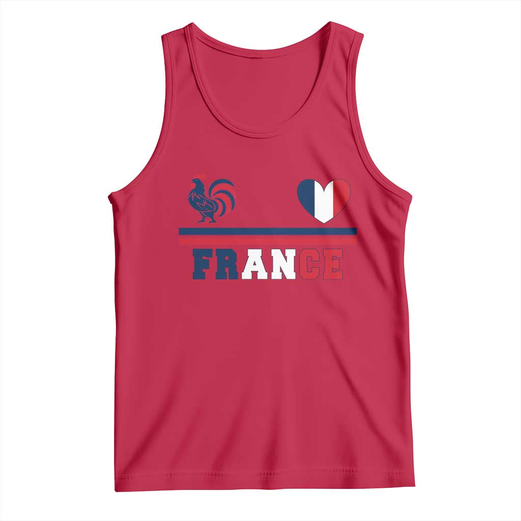 Patriotic France Soccer Fan Tank Top Fierté Football Française
