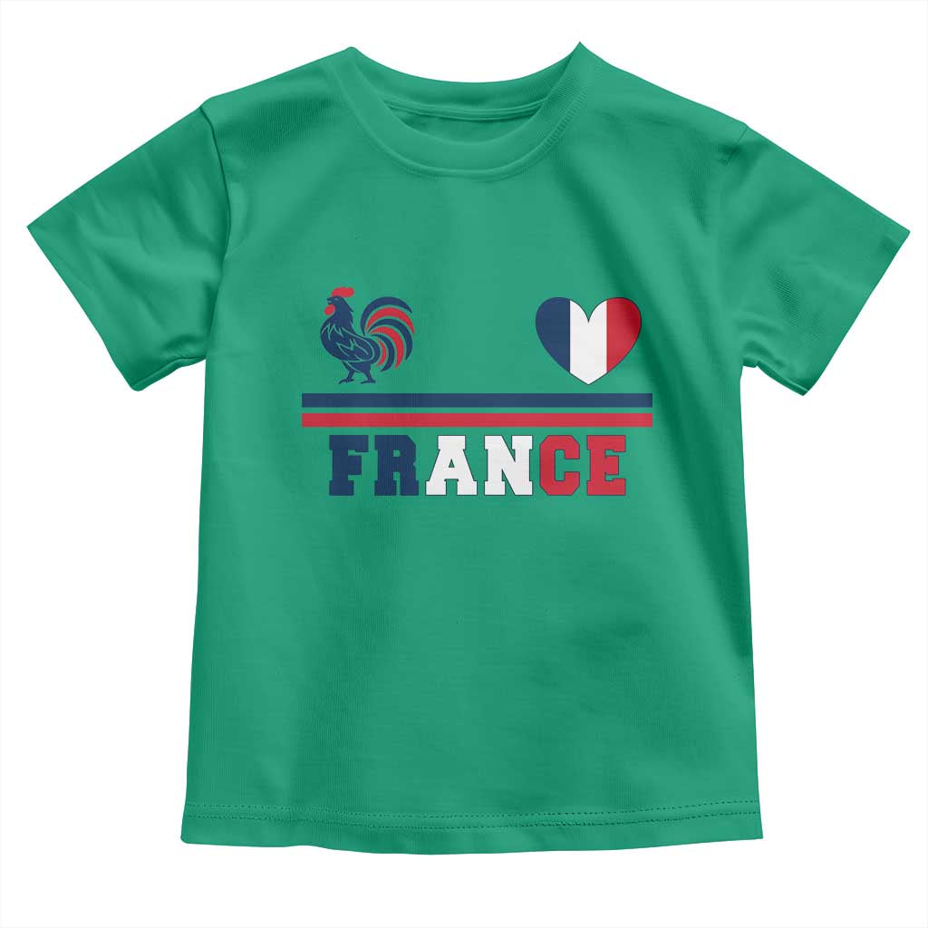 Patriotic France Soccer Fan Toddler T Shirt Fierté Football Française