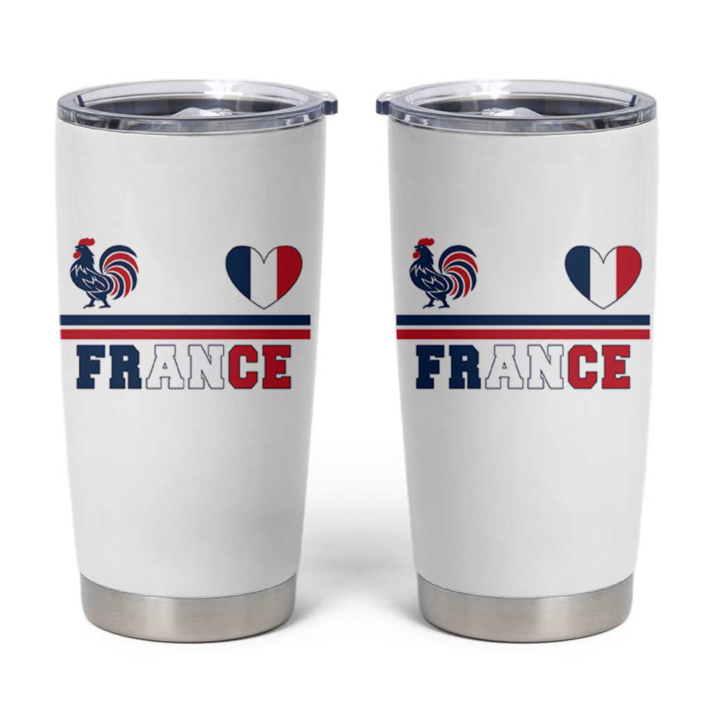Patriotic France Soccer Fan Tumbler Cup Fierté Football Française