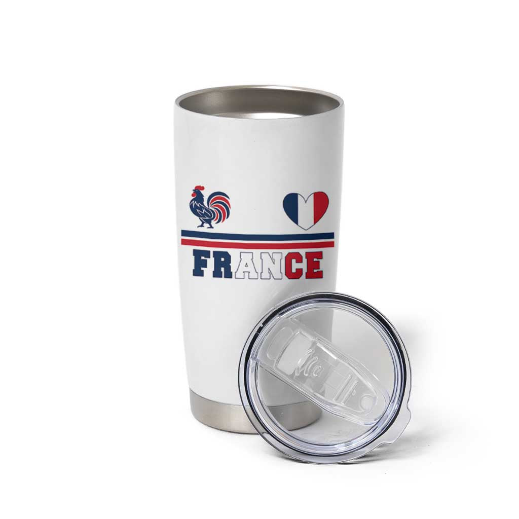 Patriotic France Soccer Fan Tumbler Cup Fierté Football Française