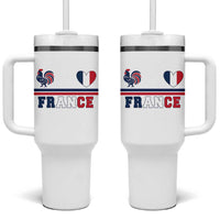 Patriotic France Soccer Fan Tumbler With Handle Fierté Football Française